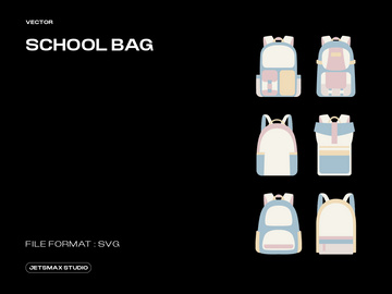 School Backpack Vector