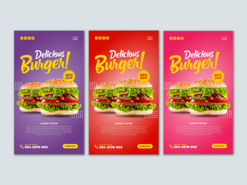 Instagram social media culinary story template