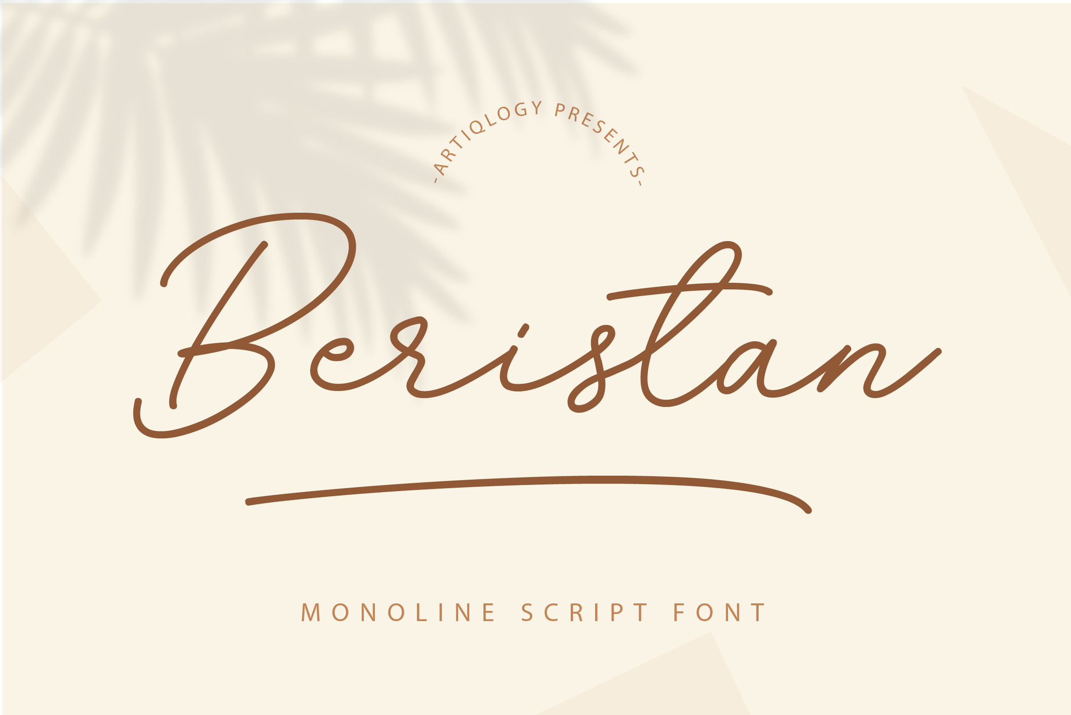 Beristan Monoline Script - 免费字体(Beristan Monoline Script – Free font)插图