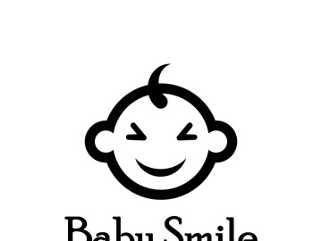 Cute Happy Baby Face Smile Logo Template