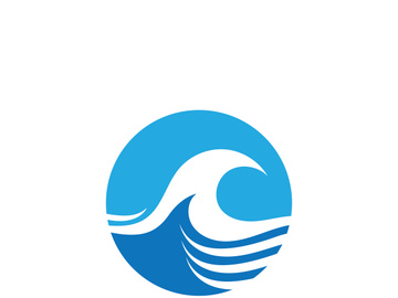 Water wave icon vector illustration design logo