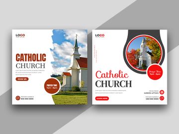 Catholic Church Social Media Instagram Post Banner