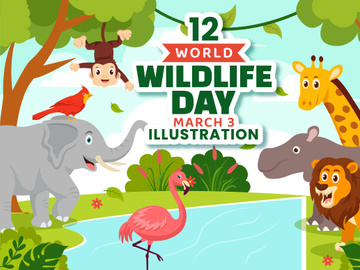 12 World Wildlife Day Illustration