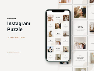 Instagram Puzzle Template