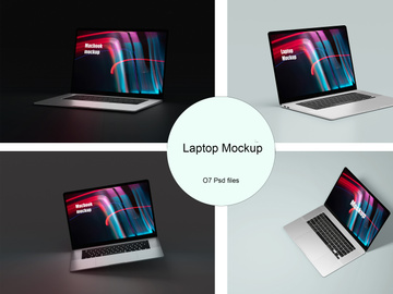 MacBook on Desk Mockup