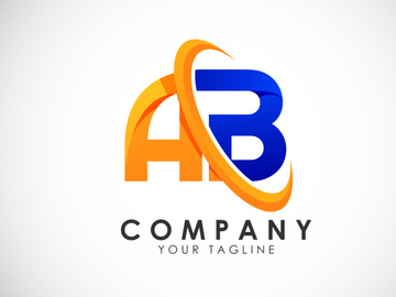 Initial Letter A B Logo Design Vector Template. Graphic Alphabet Symbol For Corporate Business Identity