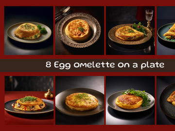 Egg omelette on a plate