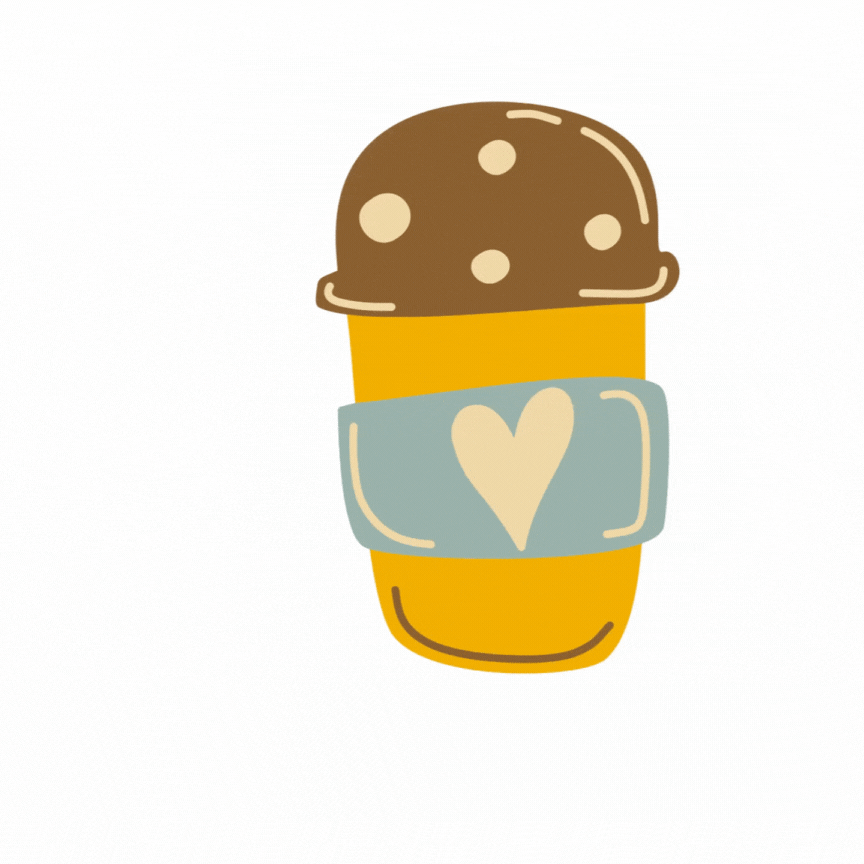 Animation milk tea stamps format GIF, MP4