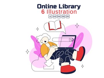 6 Online Library Vector Illustration