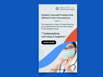 Corona Virus Awareness Social Media Post Template