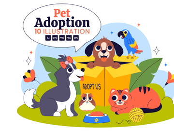 10 Pet Adoption Agency Illustration