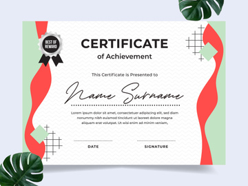 Modern certificate design template