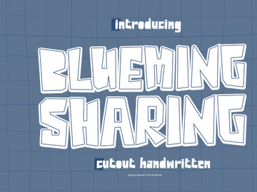 Blueming Sharing | Cutout Handwritten