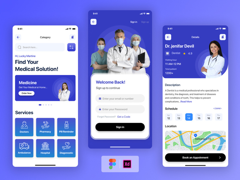 Doctors Appointment App (IOS Kit) by Mejbah ~ EpicPxls