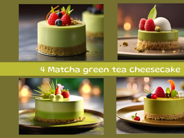 Matcha green tea cheesecake