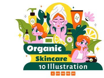 10 Organic Skin Care Illustration