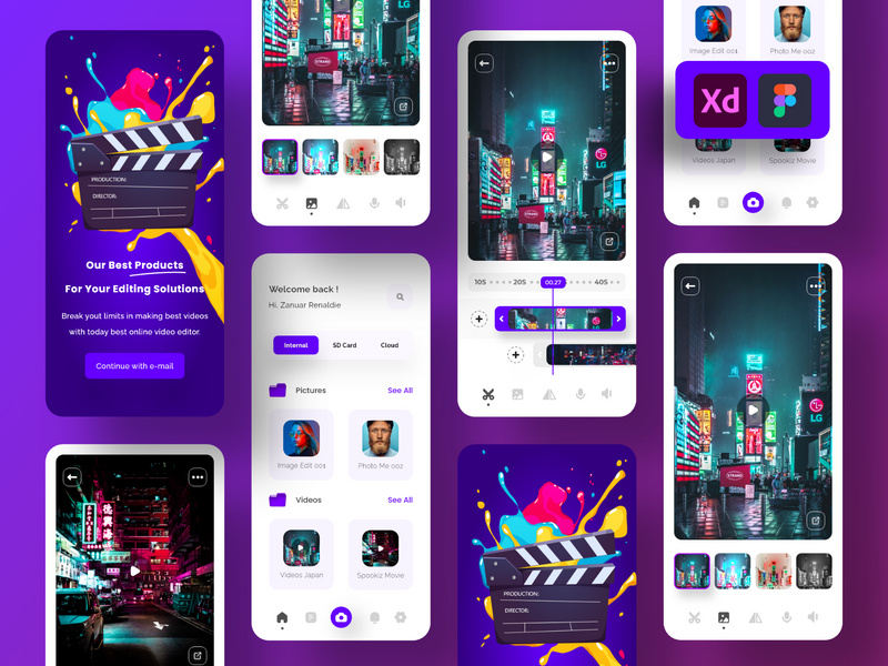 Video Editor App Design by Infinity_Labs EpicPxls