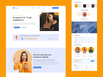 Podcasting landing page Design