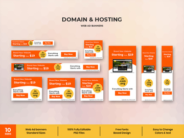 Domain Web Ad Banners Template