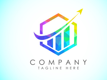 Finance and accounting logo low poly art style design vector template, Business finance logo