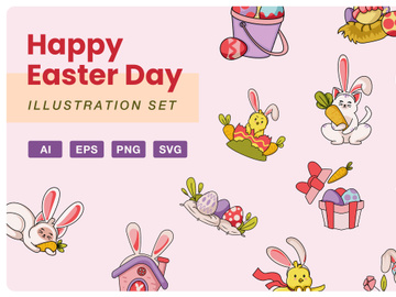 Easter Day Illustration Set