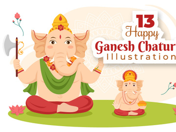 13 Happy Ganesh Chaturthi Illustration