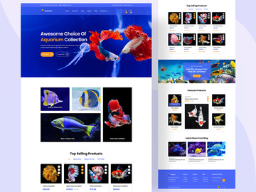 Aquarium - Fish Ecommerce Landing Page Template