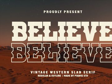 Believe - Vintage Western Slab Serif Font