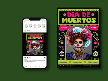 Dia De Los Muertos Flyer