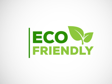 Eco friendly icon. Eco friendly and organic labels sign. Healthy natural product label design vector illustration