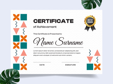 Modern certificate design template