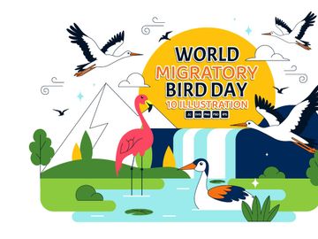 10 World Migratory Bird Day Illustration
