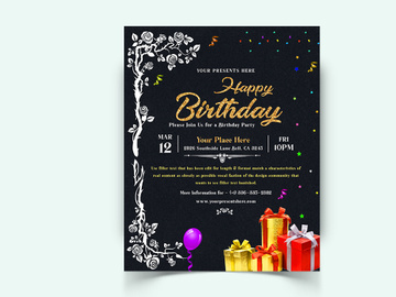Birthday Party Social Media Post Template
