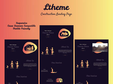 Ltheme-Construction Simple Modern Bootstrap Landing Page Template