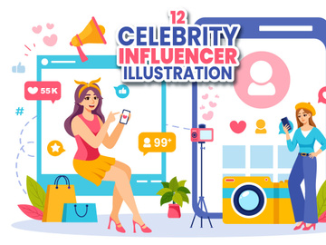 12 Celebrity Influencer Illustration