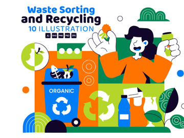 10 Waste Sorting and Recycling Illustration