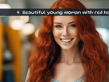Beautiful young woman with red hair