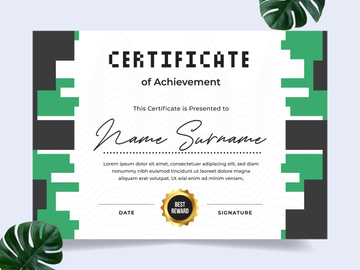 Modern certificate design template