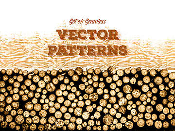 Forest Land Vector Kit: Wood Textures & Seamless Patterns