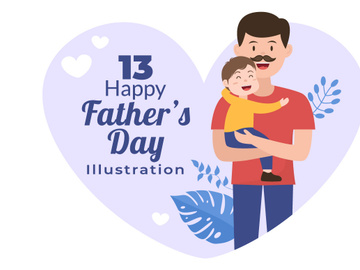 13 Happy Fathers Day Illustration