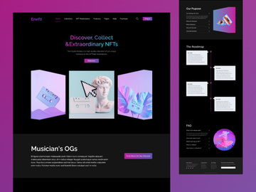 NFT- Digital artwork Marketplace lending Page