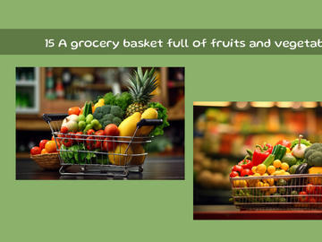 A grocery basket full of fresh fruits and vegetables