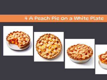 A Peach Pie on a White Plate