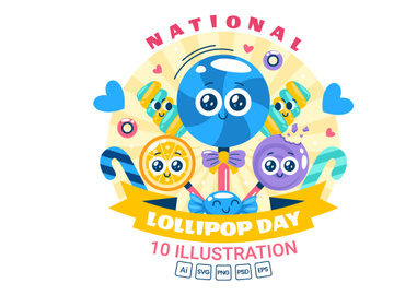10 National Lollipop Day Illustration