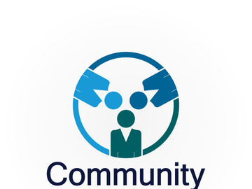 Community Logo Design Template for Teams or Groups.network and social icon design