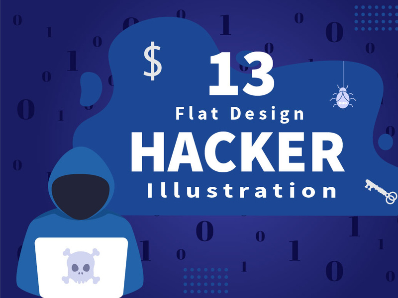 13 Hacker Vector Illustration by denayuneep ~ EpicPxls