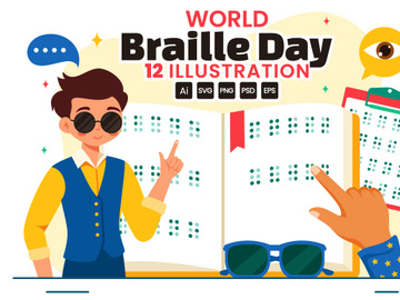 12 World Braille Day Illustration