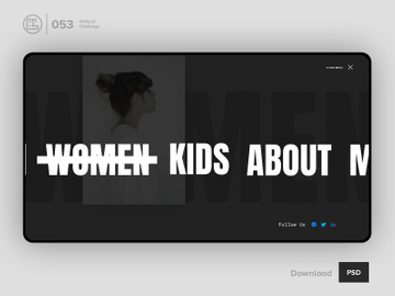 Full screen menu | Daily UI challenge - 053/100