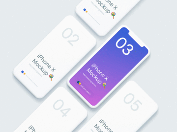 Simple iPhone X Mockups