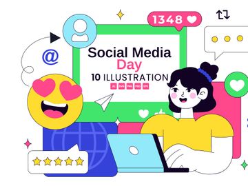 10 Social Media Day Illustration
